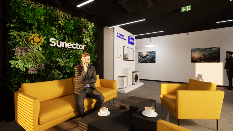 Read more about the article Kompleksowy projekt elewacji i wnętrz budynku firmowego SUNECTOR – k. Rrzeszowa