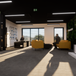 Projekty wnętrz w budynku firmowym
