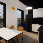 Projekt kuchni w budynku firmowym