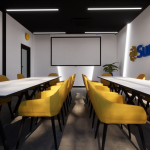 Projekt sali konferencyjne w budynku firmowym