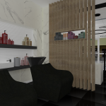 Projekt wnętrz salonu fryzjerskiego