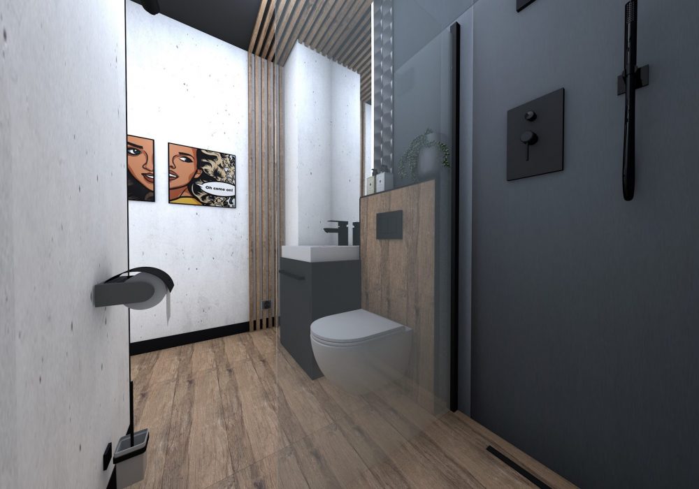 Niewielka łazienka.