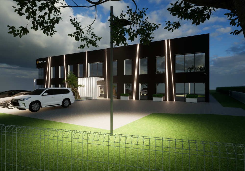 Projekt elewacji budynku