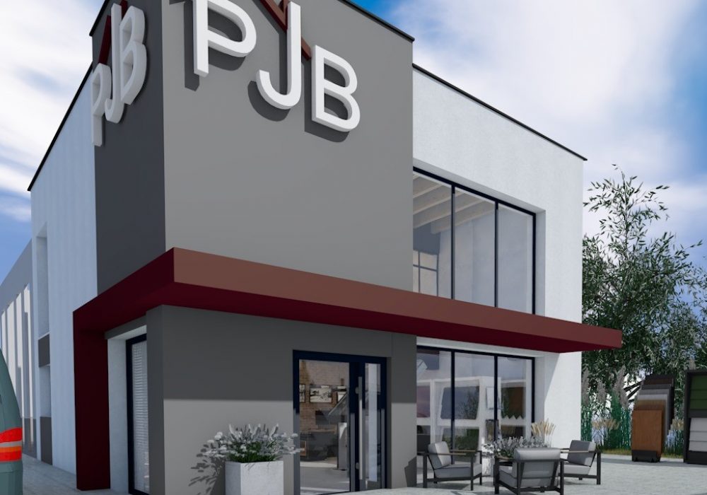 Projekt elewacji budynku firmowego