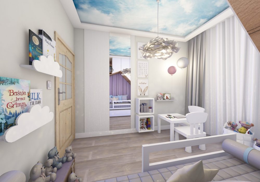 Niewielki pokój dla małej dziewczynki.