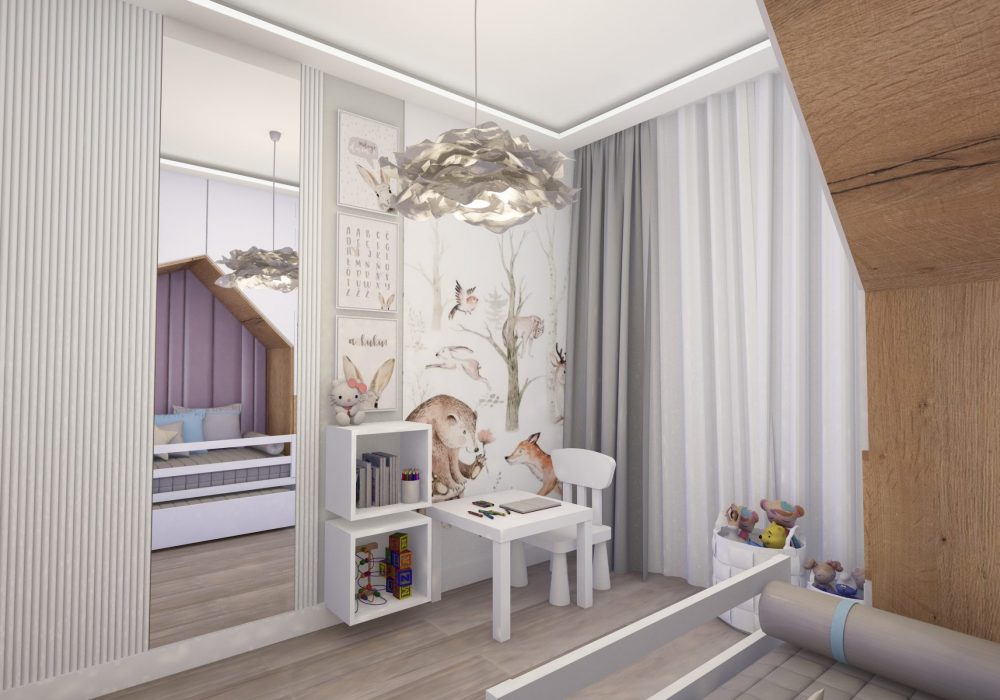 Niewielki pokój dla małej dziewczynki.