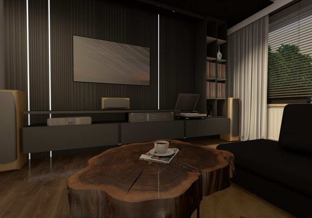 Projekt mieszkania w stylu loft.