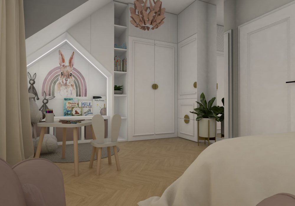 Pokój dziecięcy na poddaszu