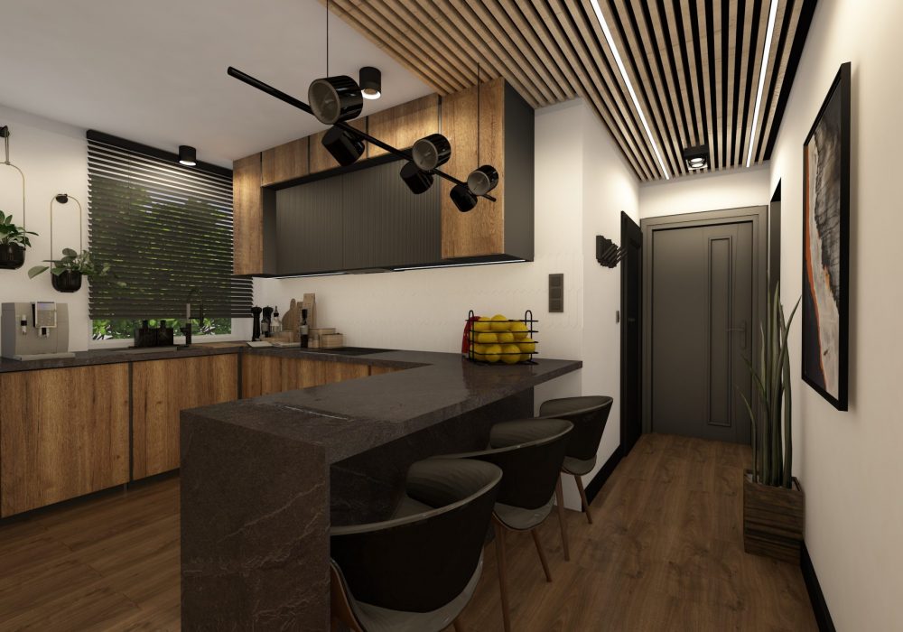 Projekt kuchni w stylu loft