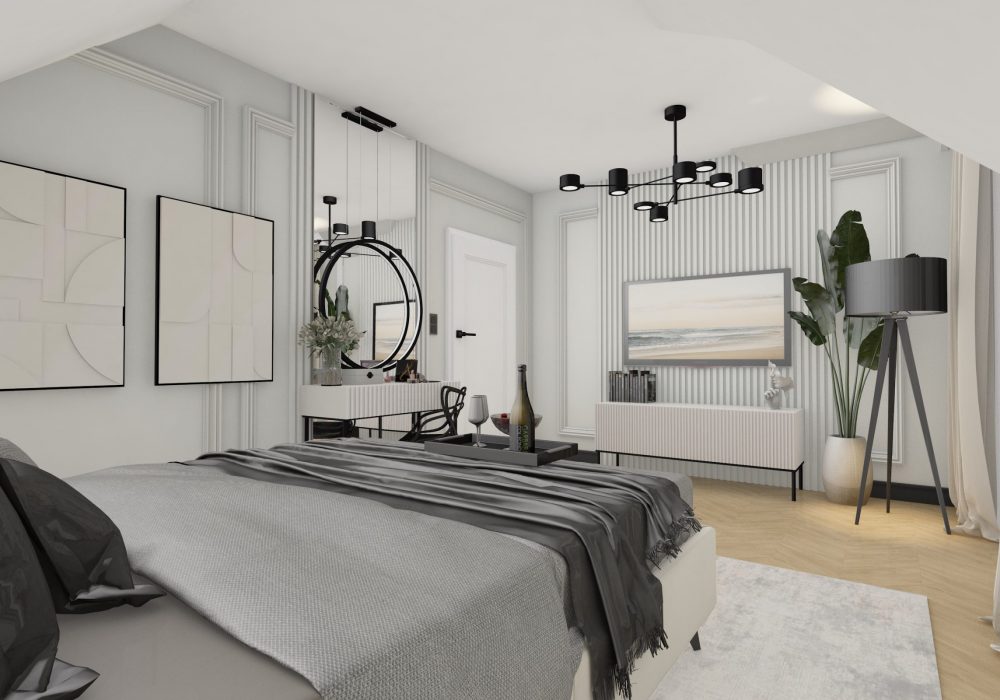 Sypialnia na poddaszu