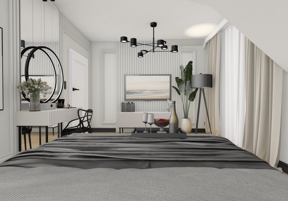 Sypialnia na poddaszu