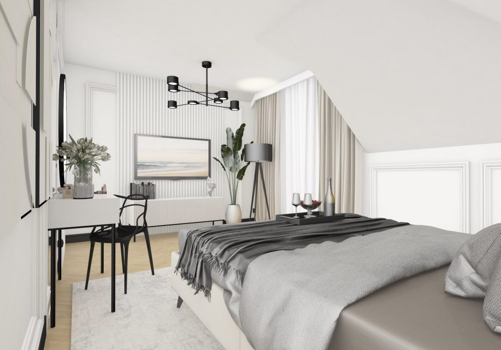 Sypialnia na poddaszu